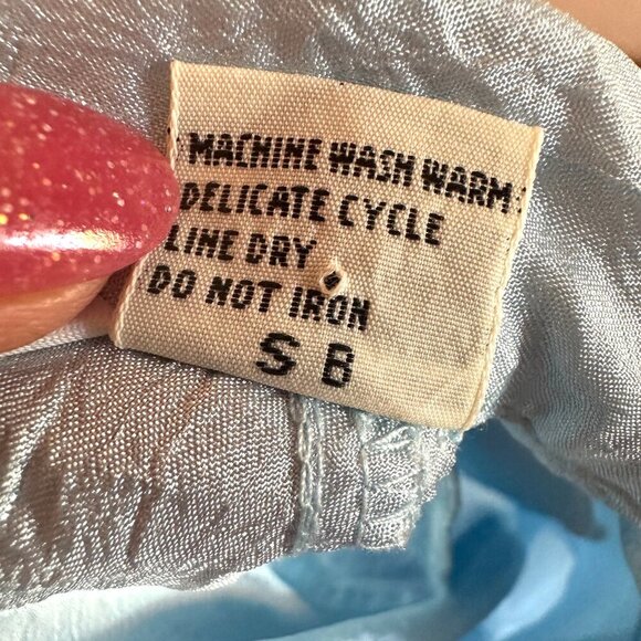 Vintage Diane Von Furstenberg Button Shirt Crinkle Designer Top - Picture 5 of 11